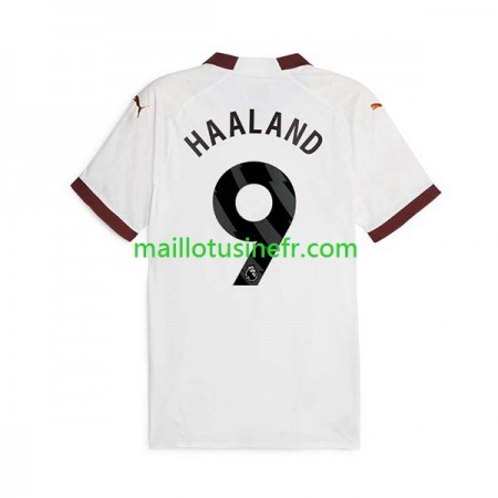 Maillot de Foot Manchester City Erling Haaland 9 Extérieur 2023-24